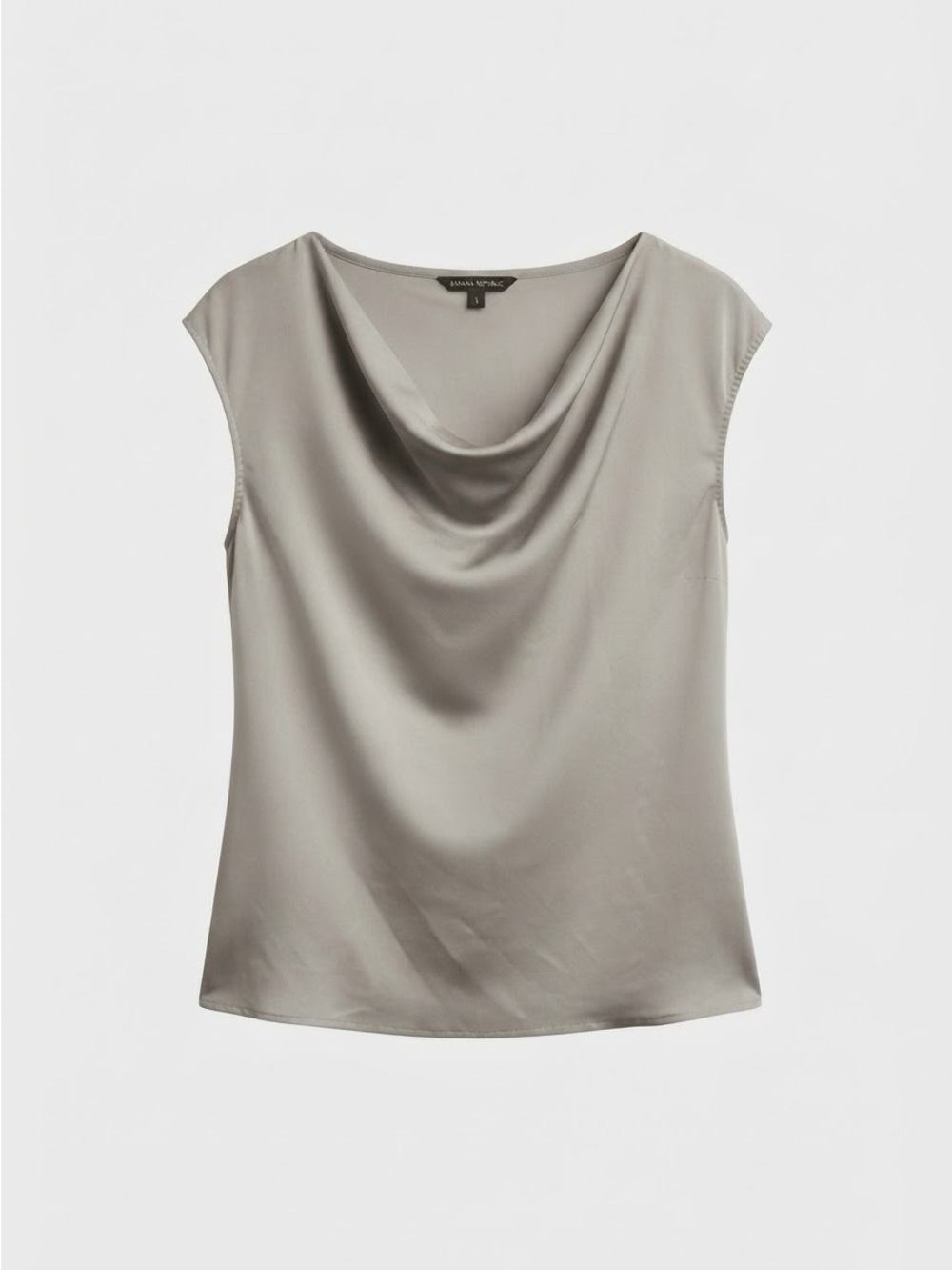 Banana Republic Taupe Cowl-Neck Satin Camisole
